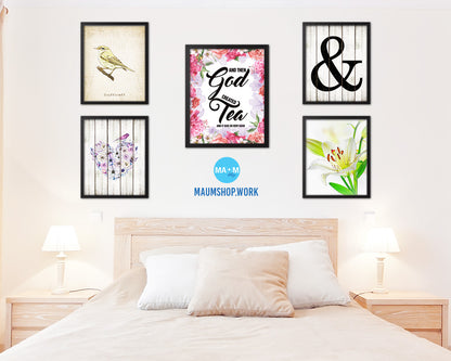 And then god created and it was so very good Quote Wood Framed Print Home Decor Wall Art Gifts