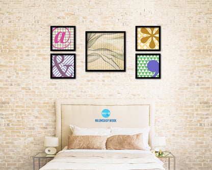 Abstract Yellow Artwork Wood Frame Gifts Modern Wall Decor Art Prints