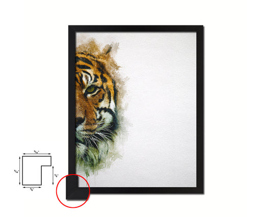 Tiger Animal Painting Print Framed Art Home Wall Decor Gifts