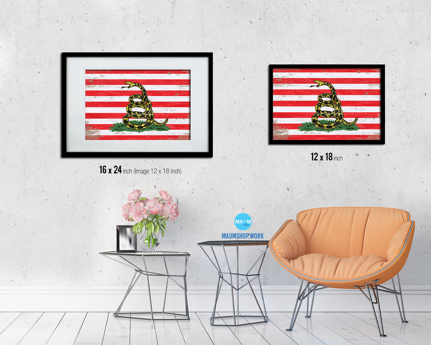 Revolution Split up New Sprint Shabby Chic Military Flag Framed Print Decor Wall Art Gifts