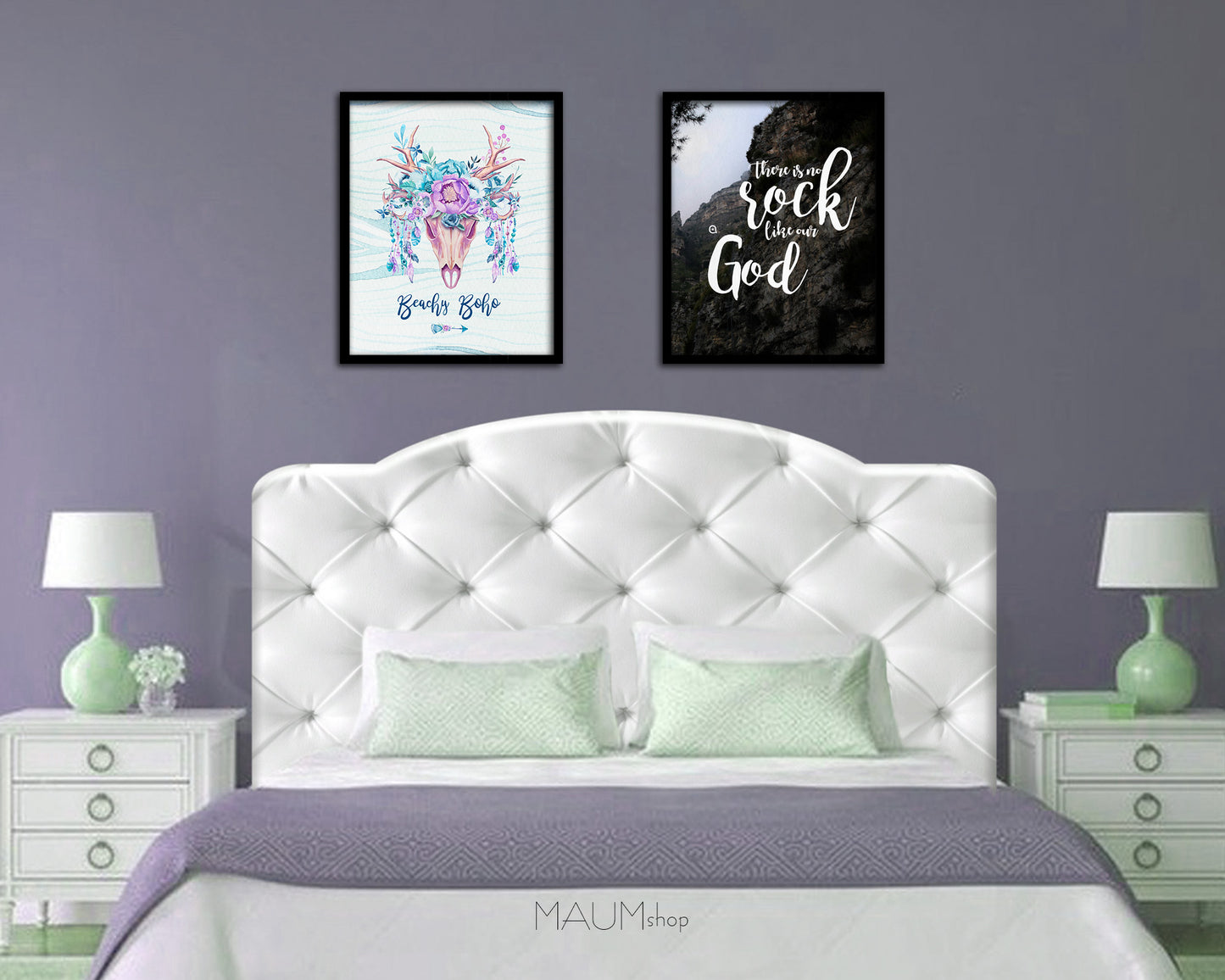 There is no rock like our God Quote Framed Print Wall Decor Art Gifts