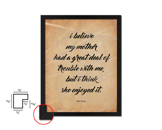 I am not your friend I am your parent Quote Paper Artwork Framed Print Wall Decor Art
