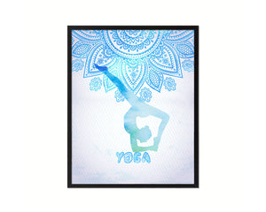 Gymnastic yoga Eka Pada Viparita Dandasana Yoga Wood Framed Print Wall Decor Art Gifts