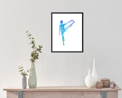 Big Toe Pose Padangusthasana Yoga Wood Framed Print Wall Decor Art Gifts