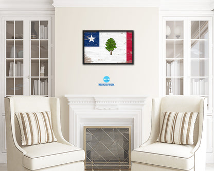 Magnolia City Mississippi State Shabby Chic Flag Framed Prints Decor Wall Art Gifts