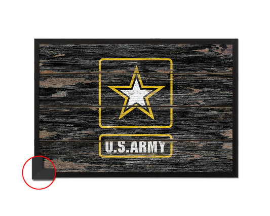 US Army Star Wood Rustic Flag Wood Framed Print Wall Art Decor Gifts