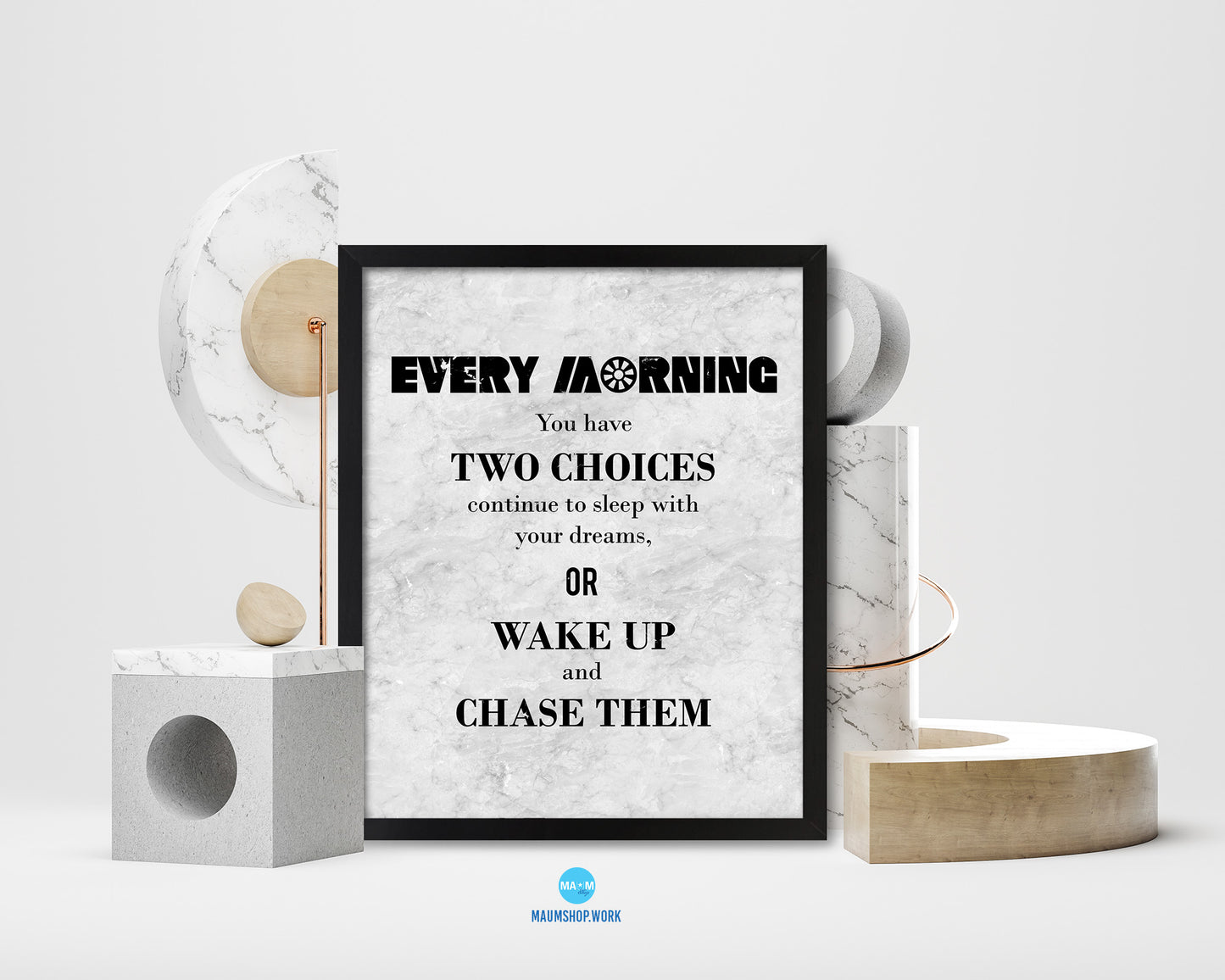 Every morning Quote Framed Print Wall Art Decor Gifts