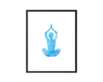 Lion Pose Simhasana Yoga Wood Framed Print Wall Decor Art Gifts