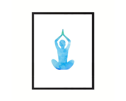 Lion Pose Simhasana Yoga Wood Framed Print Wall Decor Art Gifts