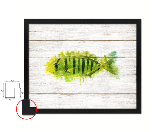 Tropical Fish Framed Print Modern Restaurant Sushi Bar Modern Watercolor Wall Art Decor