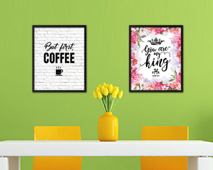 But first, coffee Quote Framed Artwork Print Wall Decor Art Gifts