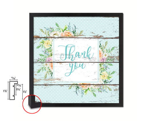 Thank you Quote Framed Print Home Decor Wall Art Gifts