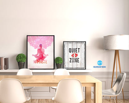 Double Pigeon Pose Fire Log Pose Agnistambhasana Yoga Wood Framed Print Wall Decor Art Gifts