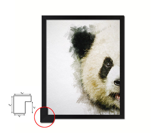 Panda Animal Painting Print Framed Art Home Wall Decor Gifts