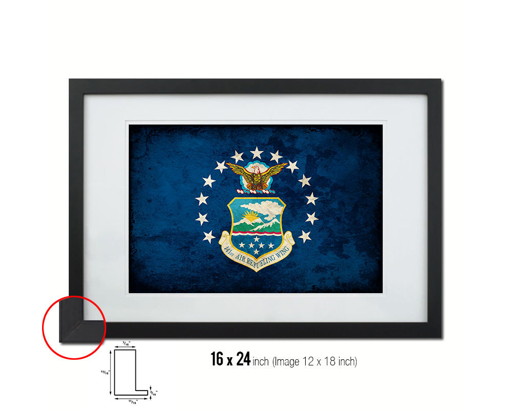 104th Fighter Wing Paper Texture Emblem Flag Wood Frame Prints Wall Art Decor Gifts