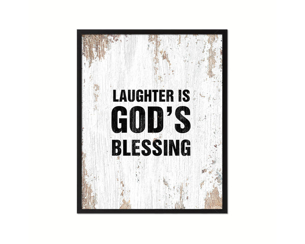 Laughter is God's blessing Quote Framed Print Home Decor Wall Art Gifts