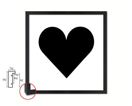 Heart Punctuation Symbol Framed Print Home Decor Wall Art English Teacher Gifts