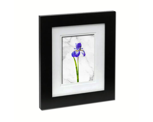 Iris Marble Texture Plants Art Wood Framed Print Wall Decor Gifts