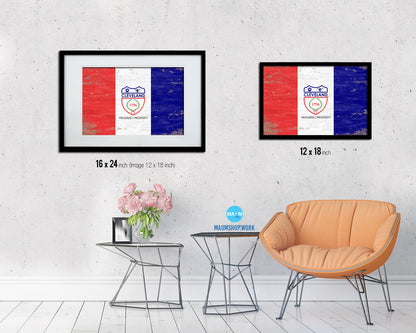 Cleveland City Ohio State Shabby Chic Flag Framed Prints Decor Wall Art Gifts