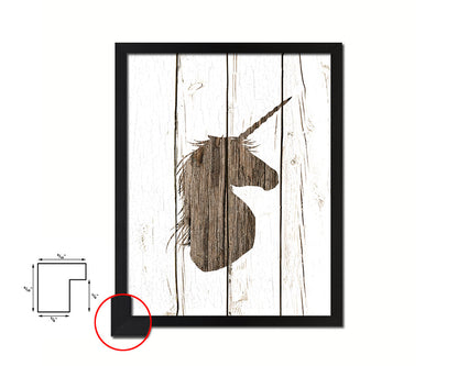 Unicon Silhouette Animals Painting Print Wood Framed Art Wall Decor Gifts