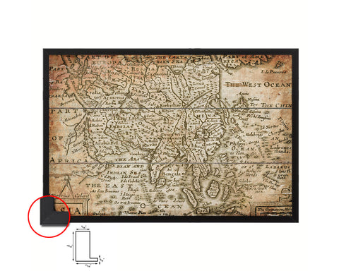 Asia John Speed 1675 Antique Map Framed Print Art Wall Decor Gifts