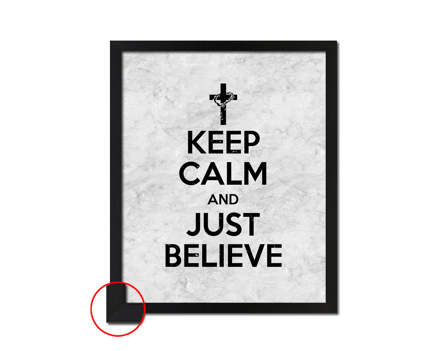 Keep calm and just believe Quote Framed Print Wall Art Decor Gifts