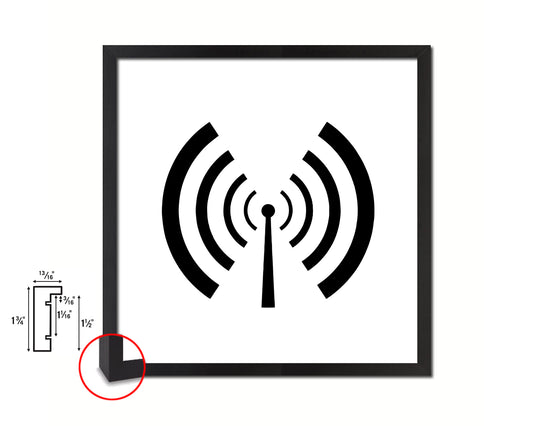 Wifi Internet Punctuation Symbol Framed Print Home Decor Wall Art English Teacher Gifts