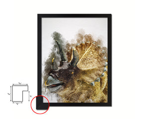 Dinosaur Animal Painting Print Framed Art Home Wall Decor Gifts