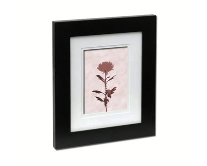 Yellow Chrysanthemum Flower Sepia Plants Art Wood Framed Print Wall Decor Gifts