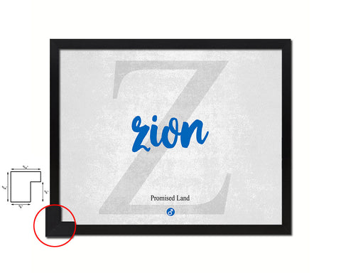 Zack Personalized Biblical Name Plate Art Framed Print Kids Baby Room Wall Decor Gifts
