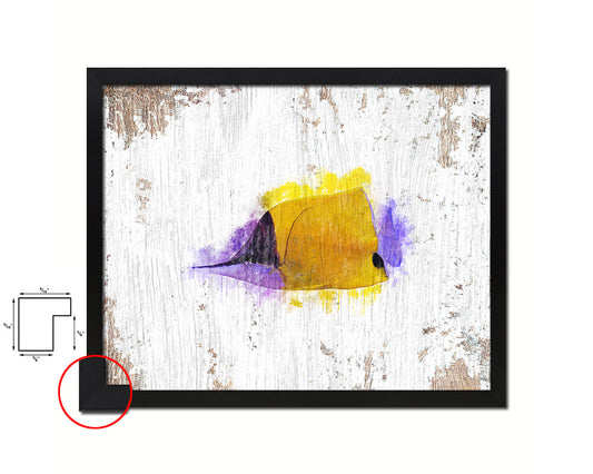 Tropical Fish Framed Print Modern Restaurant Sushi Bar Modern Watercolor Wall Art Decor