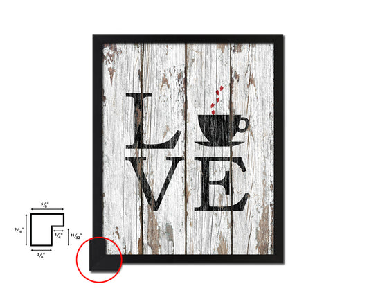 Love coffee Quote Framed Artwork Print Wall Decor Art Gifts