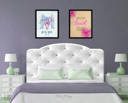 Trust in the Lord with all your Heart, Proverbs 3:5 Bible Verse Scripture Frame Print