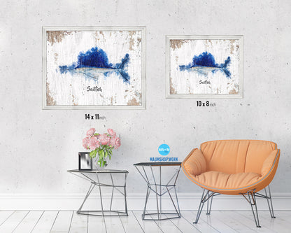 Sailfish Fish Framed Prints Modern Restaurant Sushi Bar Watercolor Wall Art Decor