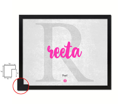 Reeta Personalized Biblical Name Plate Art Framed Print Kids Baby Room Wall Decor Gifts