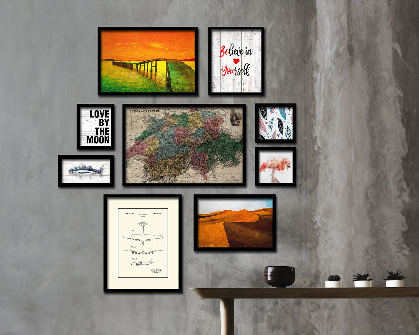 Switzerland the 19th Century Trousset Encyclopedia 1886-1891 Historical Map Print Art Frame