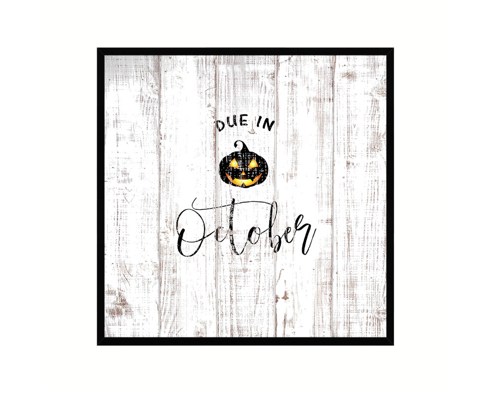 Baby Due In October Pregnancy Announcement Personalized Frame Print Wall Decor Art Gifts