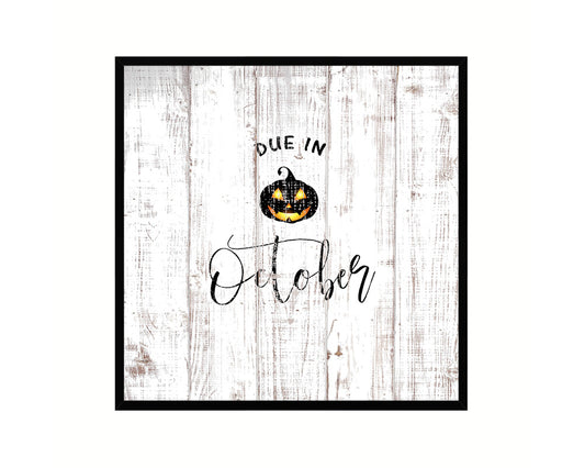 Baby Due In October Pregnancy Announcement Personalized Frame Print Wall Decor Art Gifts