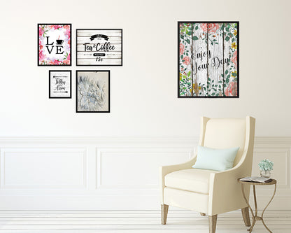Enjoy your day Quote Wood Framed Print Home Decor Wall Art Gifts