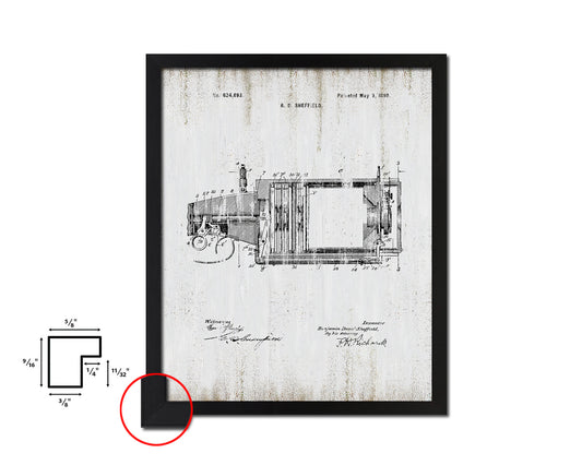 Photographic Camera Vintage Patent Artwork Black Frame Print Wall Art Decor Gifts
