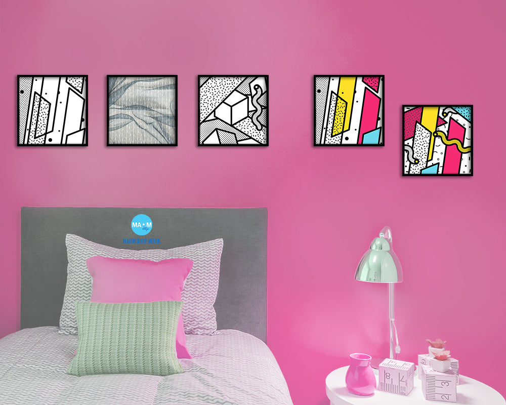 Abstract Artwork Wood Frame Gifts Modern Wall Decor Art Prints