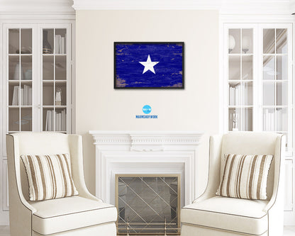 Bonnie Blue in Republic of West Florida Shabby Chic Military Flag Framed Print Art