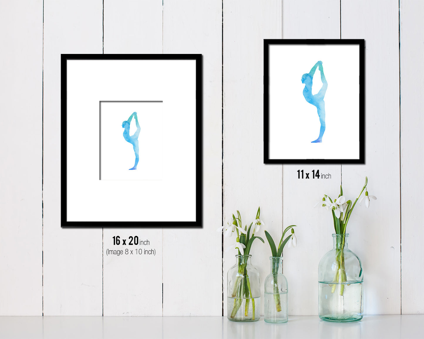Gymnastic yoga Contorsionist practicing Yoga Wood Framed Print Wall Decor Art Gifts