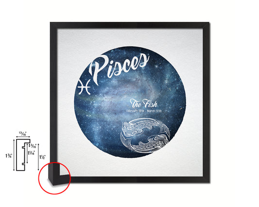 Pisces Astrology Prediction Yearly Horoscope Wood Framed Print Wall Art Decor Gifts