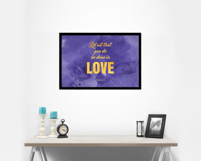 Let go and let God Bible Verse Scripture Framed Print Wall Decor Art Gifts