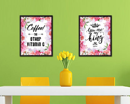 Coffee the other vitamin C Quote Framed Artwork Print Wall Decor Art Gifts