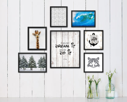 Coral Reef Nautical Wood Framed Gifts Ocean Beach Fishing Home Decor Wall Art Prints