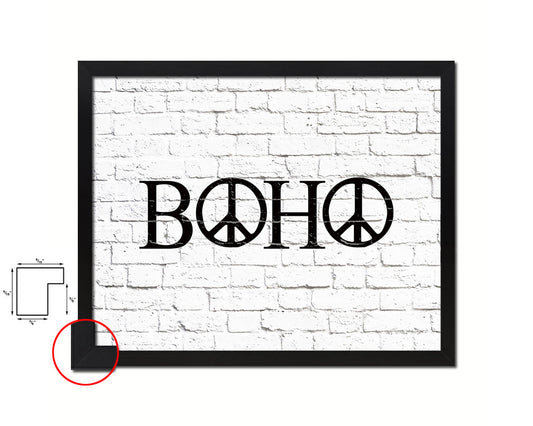 BOHO Quote Framed Print Home Decor Wall Art Gifts