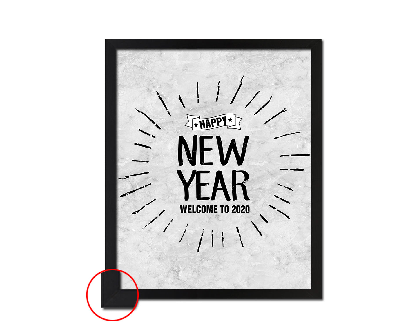Happy new year welcome to 2020 Quote Framed Print Wall Art Decor Gifts