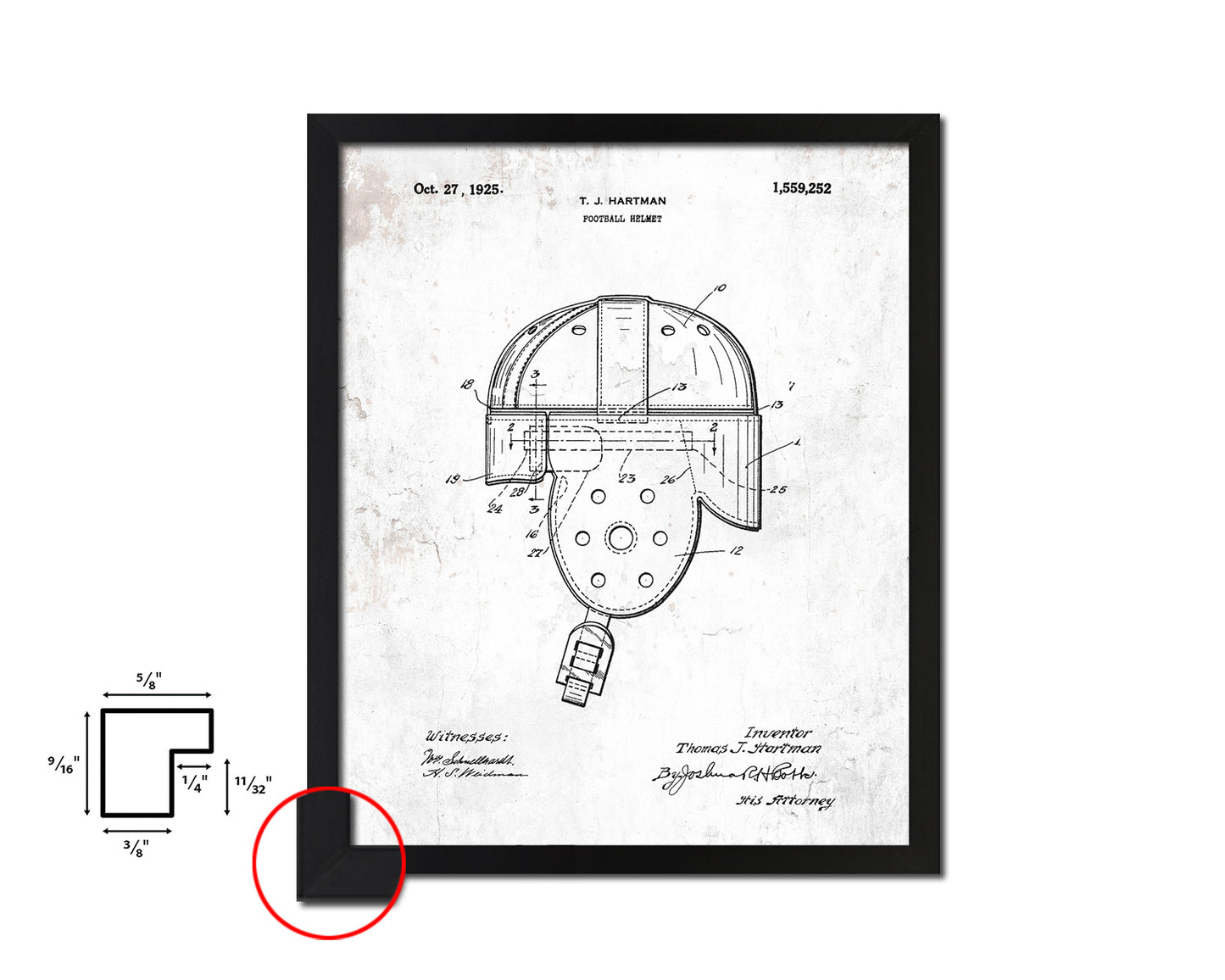 Sports Football Helmet 1928 Vintage Patent Artwork Wall Art Prints Gift  Ideas